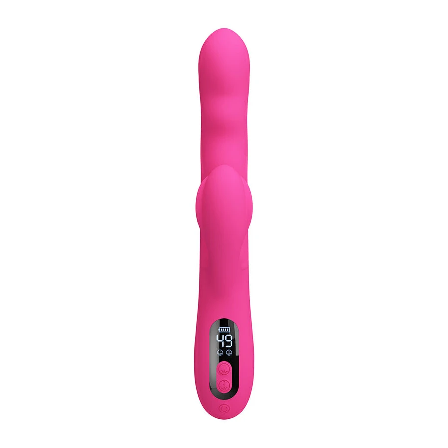 PRETTY LOVE - WINTERS MULTIFUNCTION RABBIT VIBRATOR WITH LED DISPLAY PINK